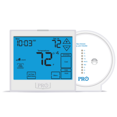 Pro1 T955WH 7/5+1+1 Day Programmable Wireless Thermostat 2H/2C (3H/2C HP), 24Vac/3Vdc (2 AA - Humidity Control)