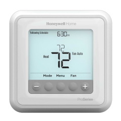 Honeywell T6 Pro 7/5+2/5+1+1 Day Programmable Thermostat 1H/1C (2H/1C HP), 24Vac/3Vdc (2 AA)