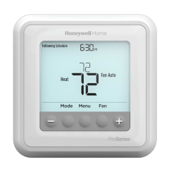 Honeywell T6 Pro 7/5+2/5+1+1 Day Programmable Thermostat 2H/2C (3H/2C HP), 24Vac/3Vdc (2 AA)