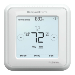 Honeywell T6 Pro Z-Wave 7/5+2/5+1+1 Programmable Thermostat 2H/2C (3H/2C HP), 24Vac/4.5Vdc (3 AAA)