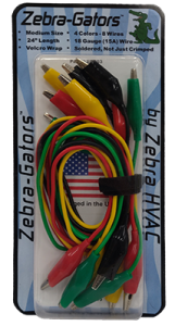 Zebra Gators Test Leads (8pk - Medium)