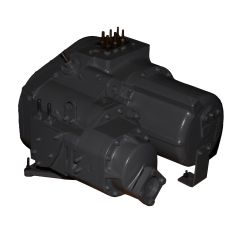 Semi-Hermetic 104mm Geared Twin Screw Compressor, 123CFM, 460Vac, Three Phase (Air Cooled Condensing)