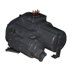 Semi-Hermetic 104mm Geared Twin Screw Compressor, 174CFM, 460Vac, Three Phase (Water Cooled Condensing)