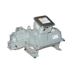 Semi-Hermetic 74mm Geared Twin Screw Compressor, 65CFM, 460Vac (XL, PW), Three Phase