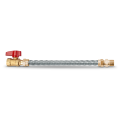 Flexible Gas Connector with Shut-Off Valve 1/2&quot; MIP x 1/2&quot; FIP BV x 48&quot;