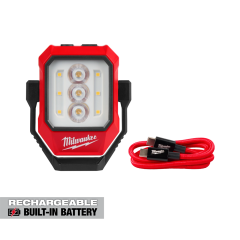 Milwaukee® Rechargeable Pivoting Task Light w/ Spot Mode, 600 Lumens