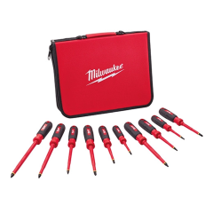 Milwaukee® 10 PC 1000V Insulated Screwdriver Set w/ EVA Foam Case