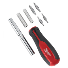 Milwaukee® 11-IN-1 Screwdriver SQ #1 &amp; #2 Phillips, 1/4&quot; &amp; 3/16&quot; Slotted, #1 &amp; #2 Square, #10 &amp; #15 Torx®, 1/4&quot; 5/16&quot; &amp; 3/8&quot; Nut