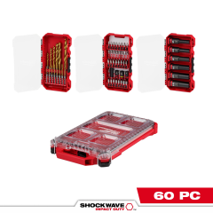 Milwaukee® SHOCKWAVE™ Impact Duty 60PC Drill, Drive &amp; Fasten with PACKOUT™