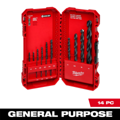 Milwaukee® 14PC THUNDERBOLT® Black Oxide Drill Bit Set