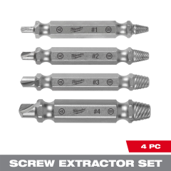 Milwaukee® 4PC M2 Steel Screw Extractor Set