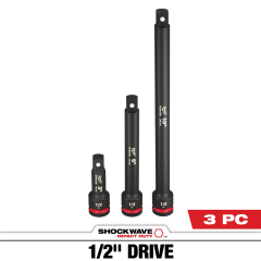 Milwaukee® SHOCKWAVE™ Impact Duty 1/2&quot; Drive Extension Set (3PC)