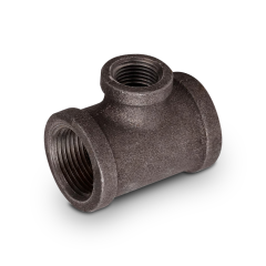 Black Iron Pipe Tee 1&quot; FIP x 1&quot; FIP x 1/2&quot; FIP