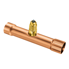 JB Swaged Copper Braze Tee with Access Valve 1/2&quot; OD (3 pk)