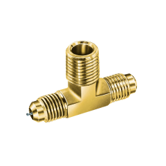 JB MPT Tee with Access Valve 1/8&quot; MPT x 1/4&quot; SAE (3 pk)