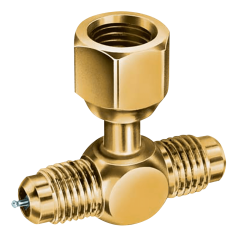 JB Access Valve Tee with Swivel Flare 1/4&quot; SAE (3 pk)