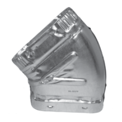 45° Flat Oval B-Vent Elbows