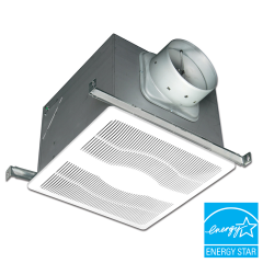 Air King® ENERGY STAR® Certified Humidity Sensing Ventilation Fan with Motion Sensor, 6&quot; Round Duct, 80CFM, 0.3 Sones, 120Vac 