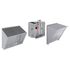 MicroMetl Horizontal Economizer with Belimo Actuator, Genesis Ultra Low Leak with 3rd Party Control Options, Barometric Relief