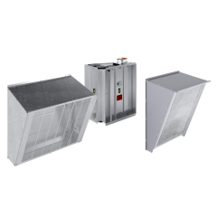 Micrometl Horizontal Economizer, Genesis Ultra Low Leak with Honeywell JADE™ Controls, Adjustable Dry Bulb, Barometric Relief