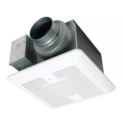 Panasonic WhisperGreen® Select™ ENERGY STAR® Certified Ventilation Fan with Light 4&quot; or 6&quot; Round Duct, 50 to 110CFM, 0.3 Sones, 120Vac (Multi Speed)