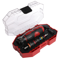 Malco C-RHEX®7-IN-1 Flip Bit Socket Set Service Kit with Storage Handle in Premium Case #2 Phillips, 3/8&quot; 5/16&quot; 1/4&quot; 1/2&quot; 9/16&quot; &amp; 7/16&quot; Hex