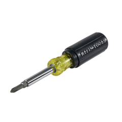 Klein Tools® 5-IN-1 Multi-Bit Screwdriver/Nut Driver #1 &amp; #2 Phillips, 3/16&quot; &amp; 1/4&quot; Slotted, 5/16&quot; Hex