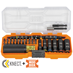 Klein Tools® 41 Piece Impact Rated Screwdriver and Socket Set with Case