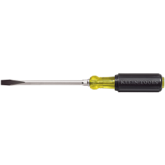 Klein Tools® Keystone-Tip Slotted Screwdriver with Hex Bolstered Round Shank 1/4&quot; x 4&quot;