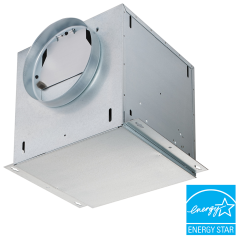 Broan-Nutone® ENERGY STAR® Certified, Light Commercial, High-Capacity Inline Ventilation Fan, 8&quot; Round Duct, 233CFM, 120Vac