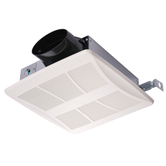 Broan-Nutone® Lo-Profile DC Series ENERGY STAR® Certified Ventilation Fan, 4&quot; Oval Duct, 50-100CFM, 1.2 Sones, 120Vac (Wall Mountable)