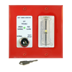 APC Control with Strobe &amp; Sounder, Clear Lens, Red Double Gang Plate