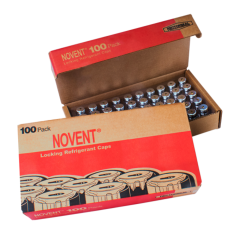 Rectorseal® Novent® 1/4&quot; Silver Refrigerant Locking Caps (100 pk)