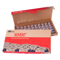 Novent Access Valve Caps 1/4&quot; (50pk - Silver)