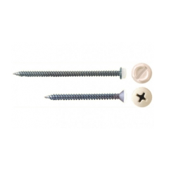 Malco® Zip-In® Painted Register Screws with Taper Point, #2 Phillips Head, 2&quot; L (White - 2,300 pk)