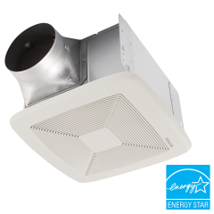 Broan-Nutone® QT ENERGY STAR® Certified Ventilation Fan, 4&quot; or 6&quot; Round Duct, 130CFM, 1.5 Sones, 120Vac