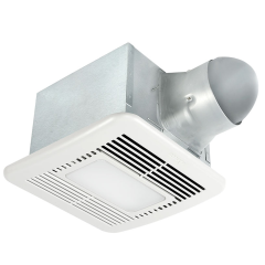 Delta BreezSignature ENERGY STAR® Certified Humidity Sensing Ventilation Fan with Light 4&quot; or 6&quot; Round Duct, 80 to 110CFM, 0.3 Sones, 120Vac (Multi-Speed)