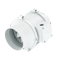 S&amp;P Inline Duct Fan 4&quot; Round Duct, 101CFM, 120Vac