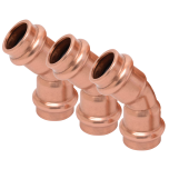 ZoomLock MAX 3/8" 45° Elbow Press Fitting (Sold in Multiples of 3)