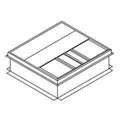 CanFab Roof Curb, 8&quot; Tall, Knockdown, No Pitch, Structurally Calculated