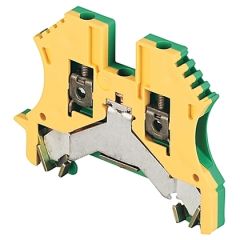 Feed Through Grounding Terminal Block, 2.5 mm (Green/Yellow)