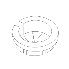 Black Button Push-In Cable Connector 3/4&quot; (Non-Metallic)