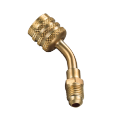 Yellow Jacket® A2L Left Handed Refrigerant Tank Adapter 45° 1/4&quot; LH FFL x 1/4&quot;RH MFL