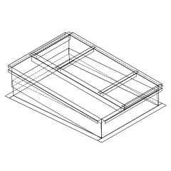 CDI 8&quot; Roof Curb, Welded, Adjustable Pitch