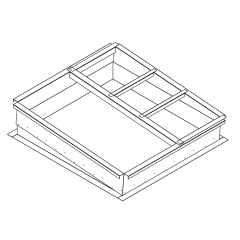 CDI 8&quot; Roof Curb, Welded, Adjustable Pitch