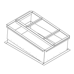 CDI 14&quot; Roof Curb, Welded, Adjustable Pitch