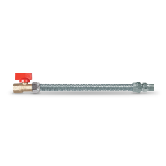 Flexible Gas Connector with Shut-Off Valve 1/2&quot; MIP x 1/2&quot; FIP BV x 18&quot;