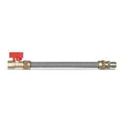 Flexible Gas Connector with Shut-Off Valve 1/2&quot; MIP x 1/2&quot; FIP BV x 36&quot;