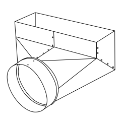 8&quot; 90° Angle Stackhead Boot 14&quot; x 3-1/4&quot;