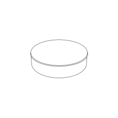 3&quot; Round Aluminum End Cap (No Crimp)